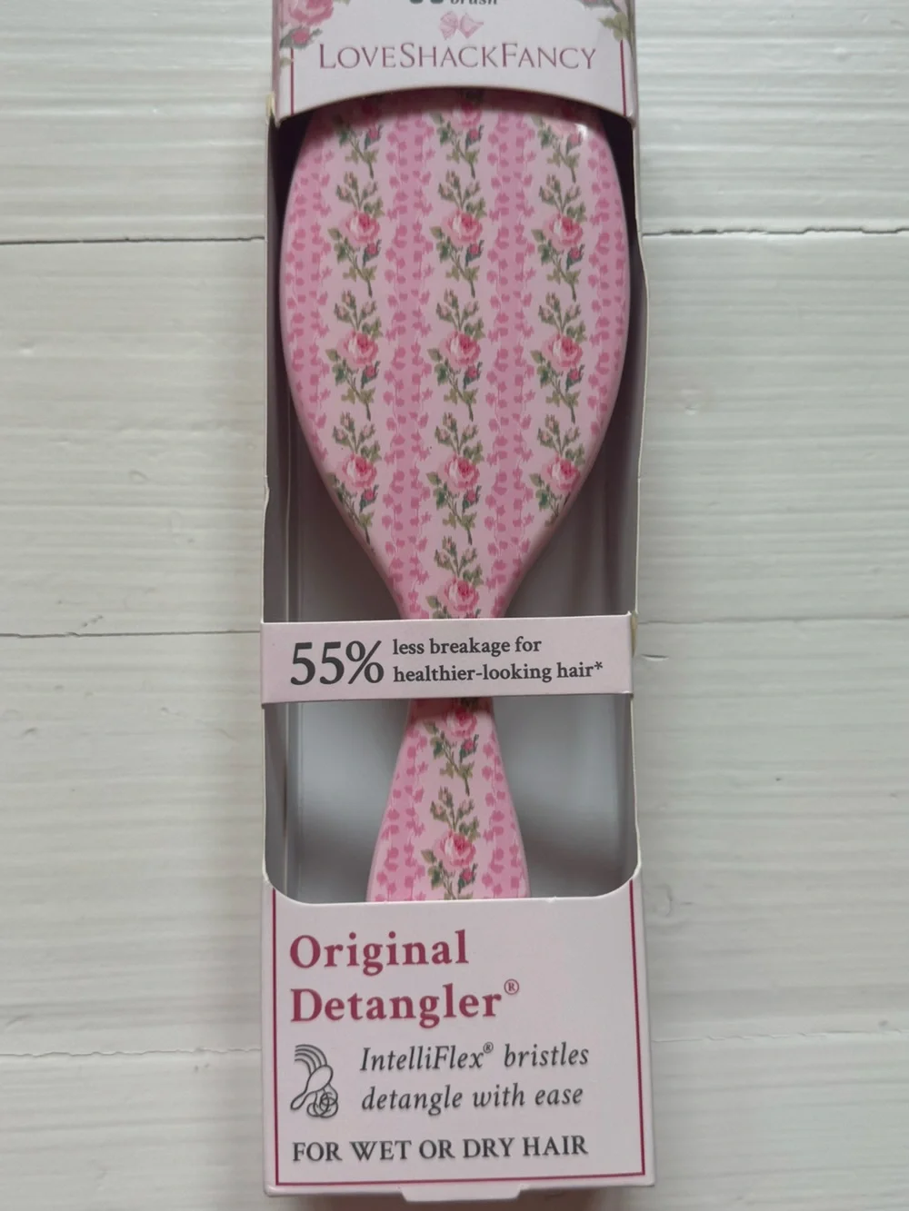 LoveShackFancy x Wet Brush Original Detangler Pink Floral NIB
